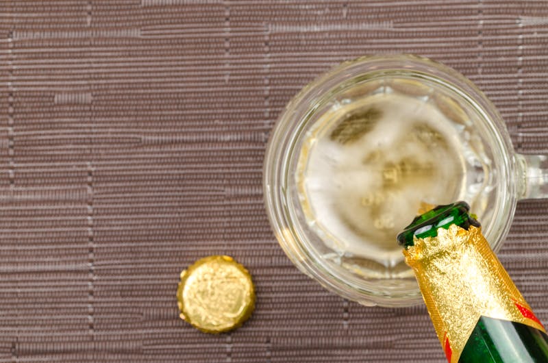 Sparkling water bottle drink